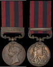 India General Service, 1895-95, bronze issue, single clasp, Burma 1885-87, engraved in a running script (Jhorawallah Bariboo Permaul, 2d Mad. Lcrs.), ...