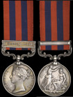 India General Service, 1854-95, single clasp, Sikkim 1888, engraved in a running script (Interpreter Indraman Bl Sub Minist. Ser.), suspension slightl...