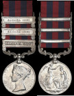 India General Service, 1854-95, 3 clasps, Hazara 1888, Hazara 1891, Samana 1891, engraved in a running script (1989 Bugler Ghulam Kadir 3rd Sikh Infy)...