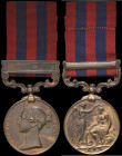 India General Service, 1854-95, single clasp, Samana 1891 bronze, engraved in a running script (1520 Mule Driver Gulab Shah Khel “Q.O.” Corps of Guide...