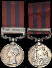 India General Service, 1854-95, single clasp, Waziristan 1894-95, engraved in a running script (913 Sepoy Gulab 33rd Bl. Infy), suspension a touch loo...