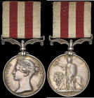Indian Mutiny, 1857-58, no clasp, impressed (Sepoy Shaik Innors. 10th Regt. N.I.), suspension crudely refixed, about very fine

Estimate: GBP 100 - ...