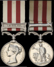 Indian Mutiny, 1857-58, single clasp, Delhi, engraved in a running script (Sepoy Dhun Sing. Kumaon Battn.), contact and edge marks, about very fine
...