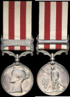 Indian Mutiny, 1857-58, single clasp, Lucknow, engraved in a running script (Naick Dyal Singh Regt. of Ferozepore), almost very fine, scarce unit Ex D...