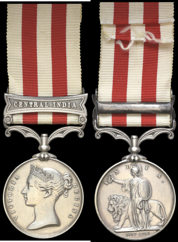 Indian Mutiny, 1857-58, single clasp, Central India, impressed (Farrier. Shakur....