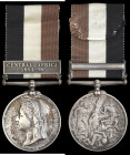 Central Africa, 1891-98, straight bar suspension type, single clasp, Central Africa 1894-98, engraved in a running script (877 Pte. Jiwan Singh 31st B...