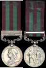 India General Service, 1895-1902, single clasp, Defence of Chitral 1895, engraved in a running script, (869 Sepoy Kishan Singh 4th Kashmir Rifles), ex...