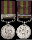 India General Service, 1895-1902, single clasp, Punjab Frontier 1897-98, engraved in a running script (3051 Sepoy Anttony. Bastian 2nd Infy. H.C.), ed...
