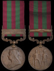 India General Service, 1895-1902, bronze issue, single clasp, Punjab Frontier 1897-98, engraved in a running script (Jemdr. Dyce Panwasi 4th Dragoon G...