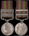 India General Service, 1895-1902, 2 clasps, Malakand 1897, Tirah 1897-98, depot impressed (4826 Sepoy Mad Hassan 20 (D.C.O.) P.I), well-toned, very fi...