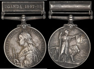 East and Central Africa, 1897-99, single clasp, Uganda 1897-98, engraved in upright capitals (140, Hosp. Asst. Sadoo. Salvee, 27/Bo: L. Inf:), toned, ...
