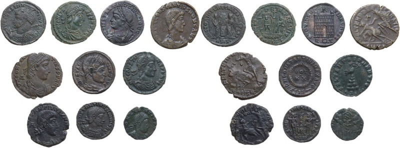The Roman Empire. Multiple lot of ten (10) unclassified AE/BI coins. AE/BI.