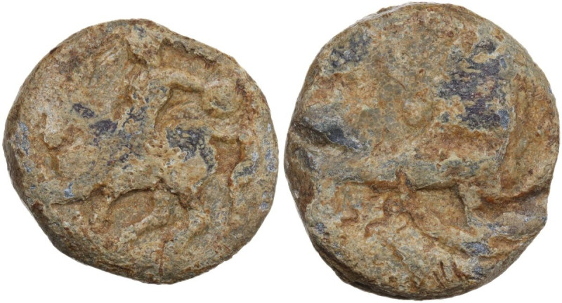 Leads from Ancient World. PB Tessera. Greek Italy, c. 3rd-2nd centuries BC. Obv....