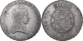 Firenze. Ferdinando III di Lorena (1790-1824). Francescone 1824, sigla S (Carlo Siries, incisore) e stella (Luigi Poirot, zecchiere). CNI 31; Gal. III...