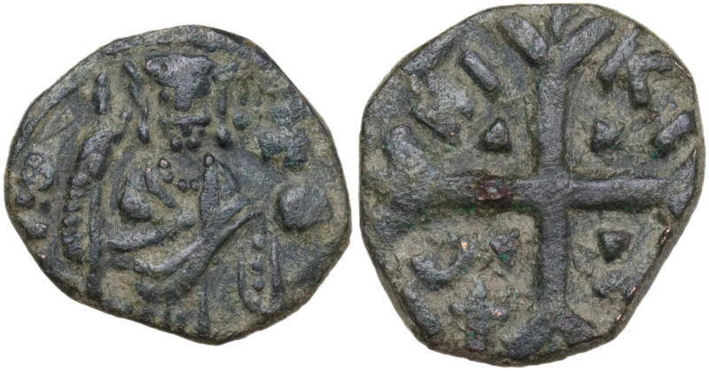 Messina. Ruggero II (1105-1154). Frazione di follaro 1127-1130. Sp. 54; Travaini...