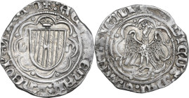 Messina. Federico IV il Semplice (1355-1377). Pierreale sigle L N. Sp. 64/69; MIR (Sicilia) 194/16. AG. 3.26 g. 24.00 mm. BB.