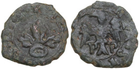 Messina. Filippo II di Spagna (1556-1598). Picciolo con sigle P P. Sp. 128; MIR (Sicilia) 342. AE. 0.64 g. 13.00 mm. BB+.