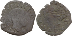 Napoli. Filippo IV di Spagna (1621-1665). 3 cavalli 1626. P/R 115; MIR (Napoli) 274. AE. 1.52 g. 19.50 mm. R. BB.