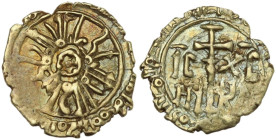 Palermo. Guglielmo I (1154-1166). Tarì. Sp. 88; Travaini 1995 286; D'Andrea-Contreras (Normans) 320. AU. 0.73 g. 12.00 mm. qSPL.