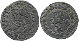 Pesaro. Costanzo Sforza (1473-1483). Quattrino. CNI 74/78; Cav. PS 39. MI. 0.66 g. 17.50 mm. Di ottima conservazione per il tipo. SPL.