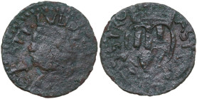 Piombino. Giovanni Battista Ludovisi (1665-1699). Quattrino di II tipo. CNI 41/42; MIR (Toscana, zecche) 374. MI. 0.77 g. 16.50 mm. RR. BB.