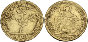 Roma. Pio VI (1775-1799), Giovanni Angelo Braschi. Doppia romana 1787. CNI 183; M. 4a; Berm. 2953. AU. 5.40 g. 22.00 mm. BB.