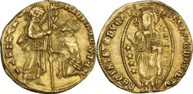 Venezia. Michele Steno (1400-1413). Ducato. CNI tav. IV, 18; Paol. 1; Fried. 1230. AU. 3.52 g. 20.50 mm. qSPL.