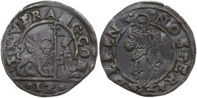 Venezia. Francesco Contarini (1623-1624). Soldo da 12 bagattini. CNI tav. VII, 4; Paol. 16. MI. 1.92 g. 21.00 mm. Bel BB.