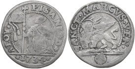 Venezia. Alvise Pisani (1735-1741). 10 Soldi 1734. CNI tav. XXVII, 14; Paol. 22. AR. 2.27 g. 21.50 mm. qBB.