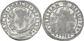 Venezia. Monetazione anonima per la città di Venezia e tutto il dominio. Lirazza da 30 Soldi 1778, decreto 9 maggio 1722. CNI (Monete anonime dei Dogi...