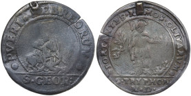 Venezia. Scuola Dalmata in Venezia (1779-1789). Quindici soldi. Paol. II 784. AR. 2.71 g. 25.00 mm. RRR. Tracce di appiccagnolo rimosso. qBB.