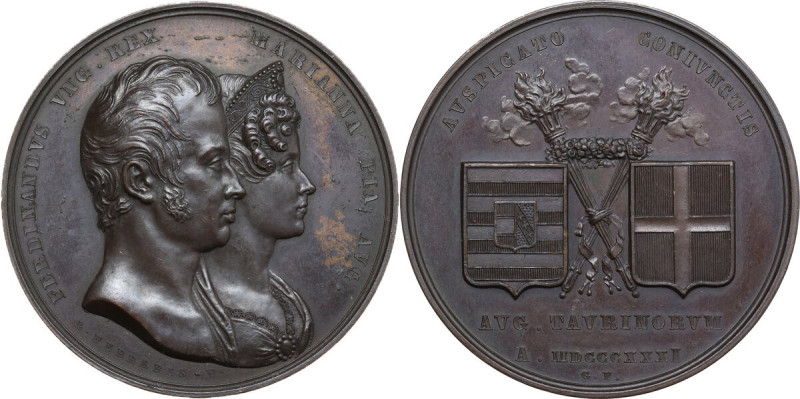 Ferdinando I d'Asburgo (1835-1848), imperatore d'Austria e re d'Ungheria. Medagl...