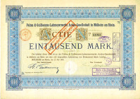 Felten- & Guilleaume-Lahmeyerwerke AG in Mülheim am Rhein Aktie 1000 Mark 1905, dazu 100 und 1000 RM 1941 Felten- und Guillaume Carlswerk AG Köln 3 St...