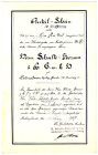 Herm. Schulte-Eversum & Co.G.m.b.H. zu Recklinghausen Anteil-Schein No.14 über Mk. 20 000 1.3.1923, hs. gefertigter Doppelbogen darin Anhang mit Schul...