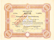ILSE Bergbau-AG Grube Ilse N.-L. Aktie 1000 Mark März 1923 RB VZL
