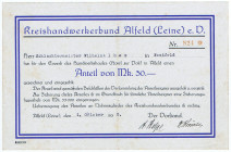 Kreishandwerkerbund Alfeld (Leine) Anteil Mk. 30,- 1.Oktober 1930 hs. Unterschrift des Vorstandes WGB
