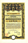 München Anleihe der Bayer. Landeshauptstadt 10 000 Mark 1922, Großformat Entwurf Franz Paul Glass mit Kupons VZL