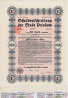 Potsdam Schuldverschreibung 500 Mark 1.4.1919 mit Kupons Rf. GEB