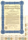 Potsdam Schuldverschreibung 50 000 Mark 1. Juli 1923 mit Kupons WGB