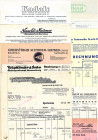 11 verschiedene Rechnungen Film- und Fototechnik 1930-41, dabei Zeiss Ikon AG Dresden, Kodak AG, Niezoldi & Krämer München, Voigtländer Braunschweig, ...