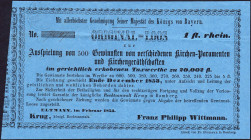 Eltmann Los Franz Phillipp Wittmann auf blauen Papier GEB