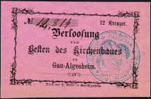 Gau-Algesheim Los zu 12 Kreuzer zum Besten des Kirchenbaues WGB+