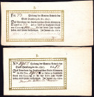 Hamburg Rentenlotterie 2 Quittungen Januar 1811 VZL