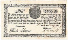 Kassel Königl. Westfälische General Klassen Lotterie 1/2 Los zu 10 Franken 1813 VZL