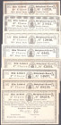 Leipzig 8 Lose und Spielplan 1839-1863, zusammen 9 Stücke (nicht wie im PDF-Katalog angegeben 10) GEB-FKF