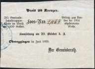 Obereggingen Los 1869 Riss, sonst WGB
