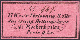 Rockenhausen (Pfalz) kleinformatiges Los zu 9 Kreuzer FKF