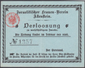 Allenstein Israelitischer Frauen-Verein Los 1901 VZL