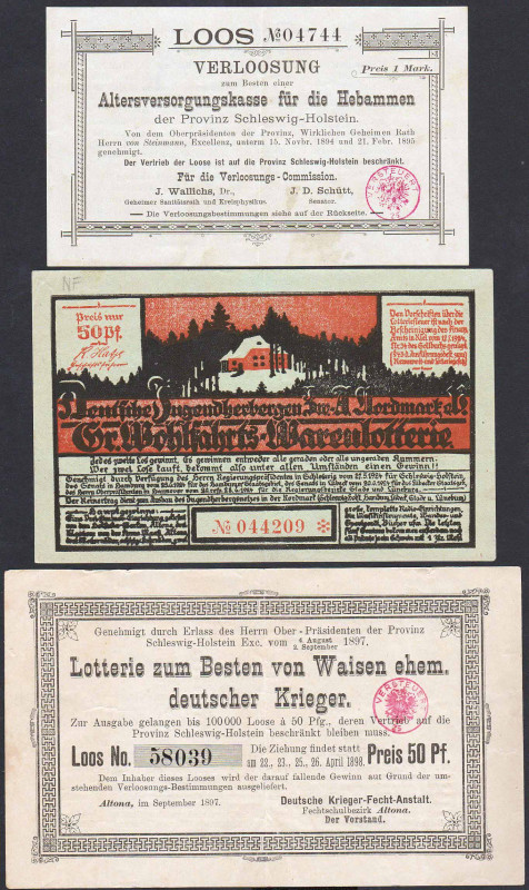 Altona 3 Lose 1895,1898, 1924 VZL-FKF