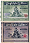 Berlin 2 Lose Deutsche Kolonialgesellschaft 1909 und 1912 VZL